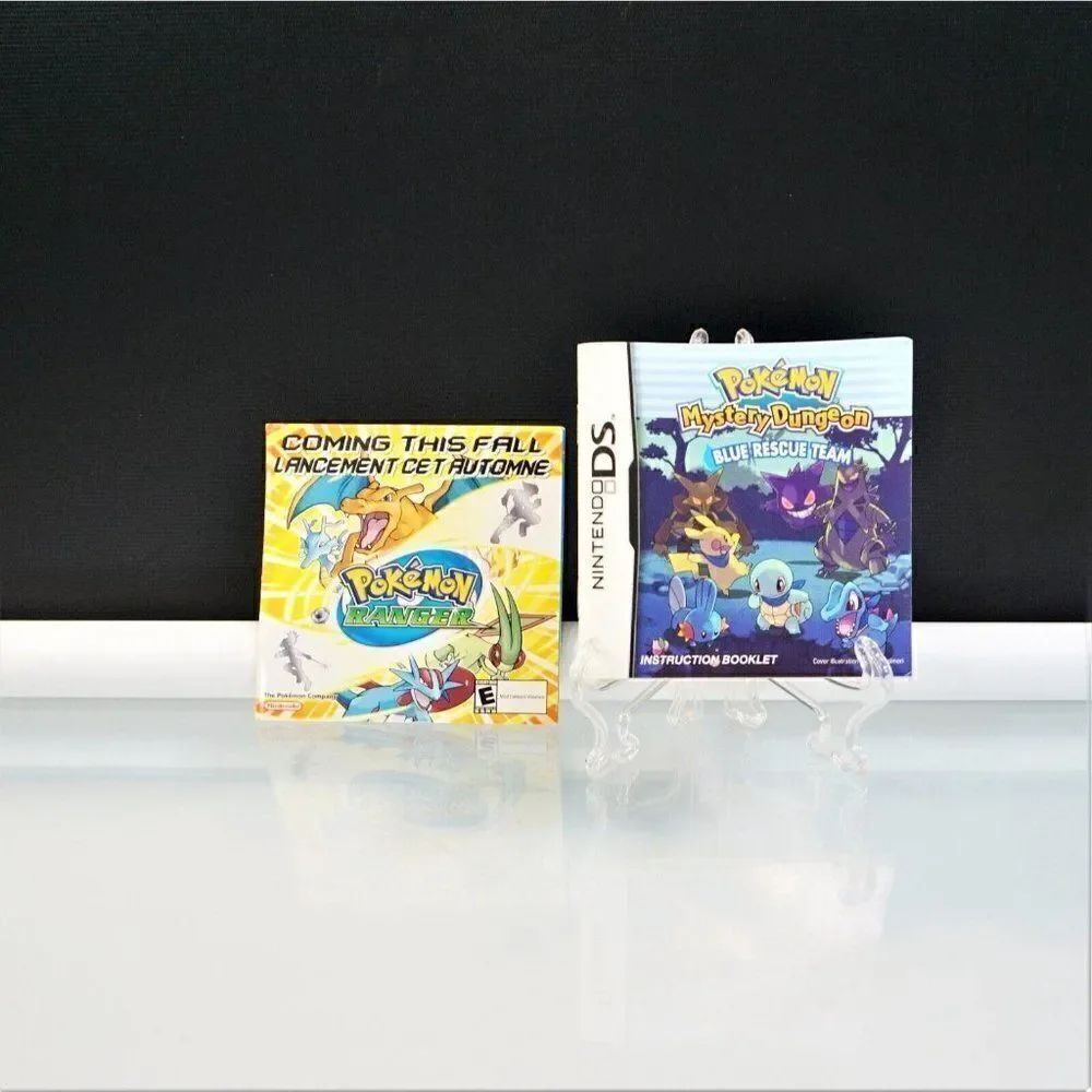Pokemon Instruction Booklet Mystery Blue Rescue Team & Pamphlet Pokemon Ranger